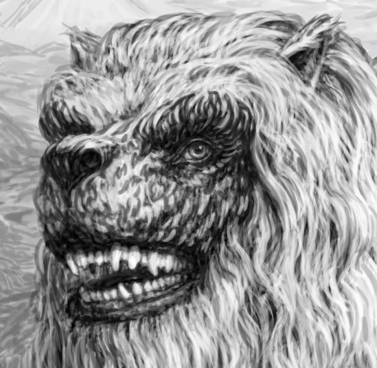 Maiden-and-her-Archmount_Grayscale_Det3